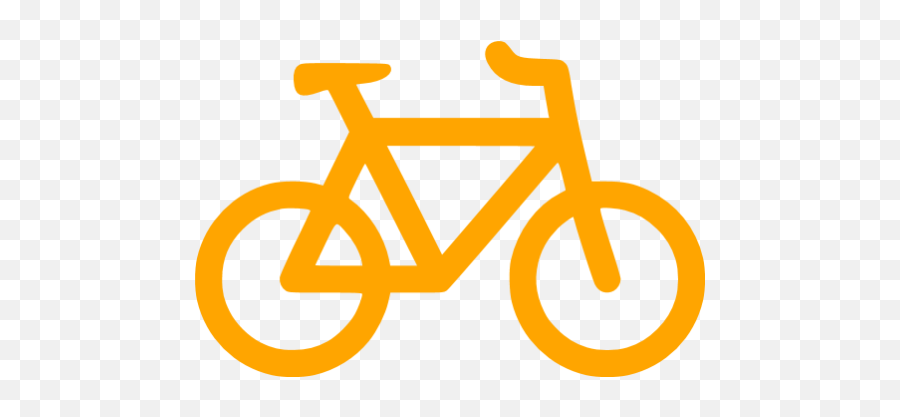 Orange Bicycle Icon - Orange Bicycle Icon Png,Cycling Icon Png