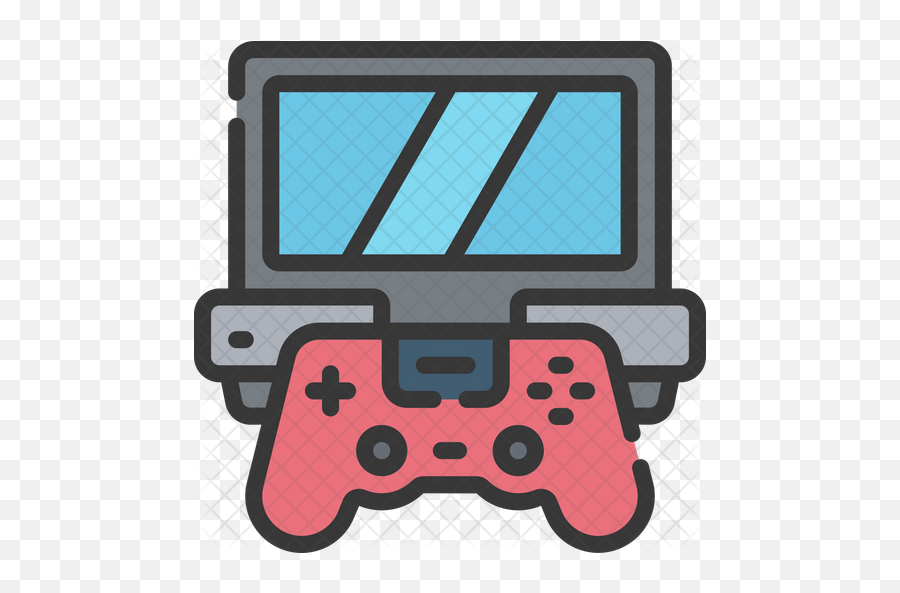 Laptop Gaming Icon Of Colored Outline - Game Controller Png,Gaming Icon Png