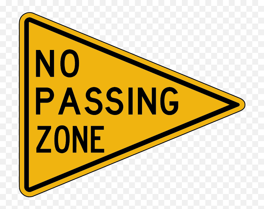 Signs - No Passing Zone Sign Png,Black Diamond Icon Manual
