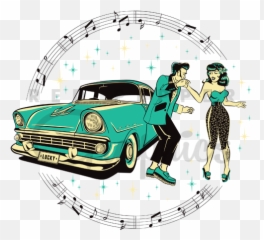 Library Of Vintage Rock Clip Black And - Roll Dance Png