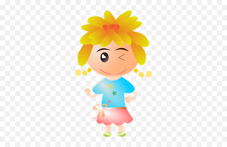 Vector Graphics Of Girl With Short Blond Hair Public - Vector Graphics Png,Blonde Girl Icon