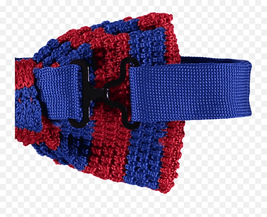 Download Bow Tie Knitted Blue Red - Crochet Full Size Png Craft,Red Bow Tie Png