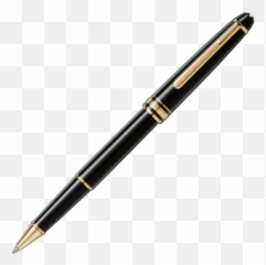 Montblanc Meisterstuck Classique Black Resin Gold Trim 163 - Pen Png,Gold Trim Png