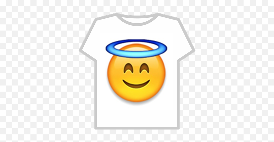 Emoji Smile Face W Halo Smirking Transparent - Roblox Angel Emoji Png,Smirk Emoji Png