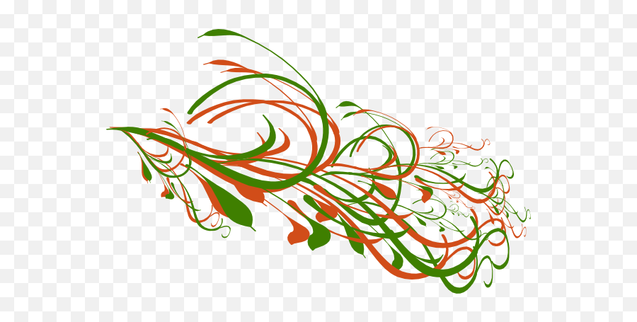 Download Hd Orange Green Big Swirl Clipart Png For Web - Green And Orange Swirls Png,Swirl Clipart Png