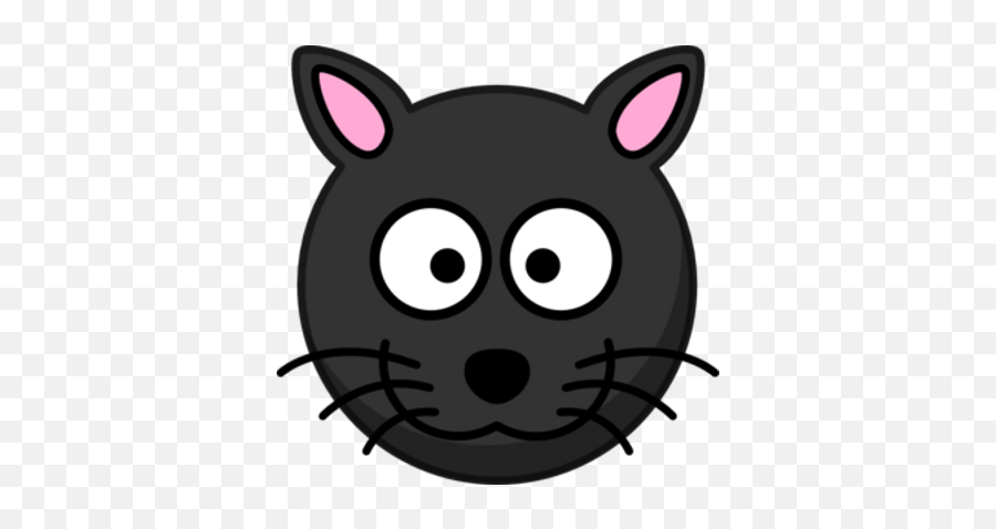 Black Cat Head With Whiskers - Simple And Beautiful Drawing Png,Whiskers Png