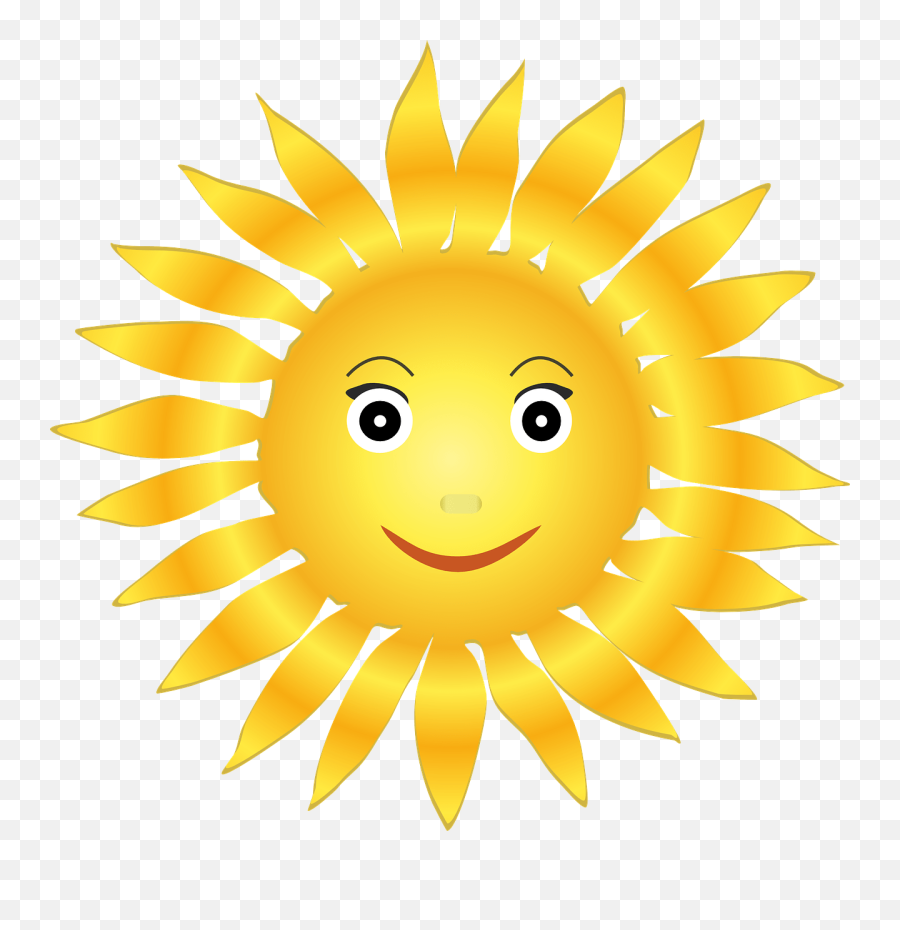 Free Clip Art Smiling Sun - Smiley Sun Png,Smiling Sun Png