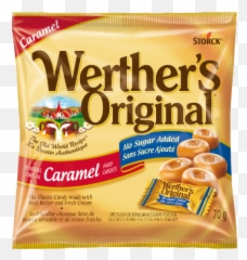 Wertheru0027s Original No Sugar Added Caramels - Free Hard Candy png