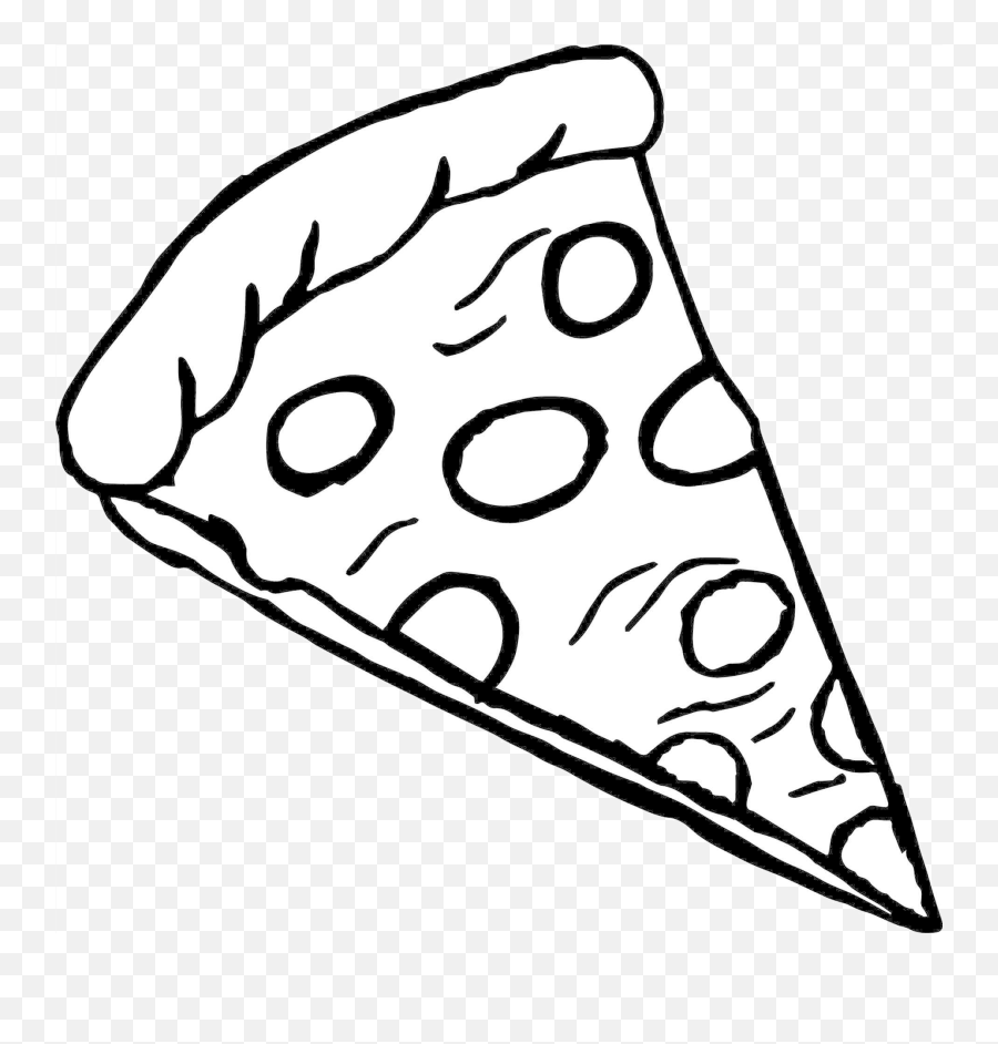 pizza slice clip art black and white