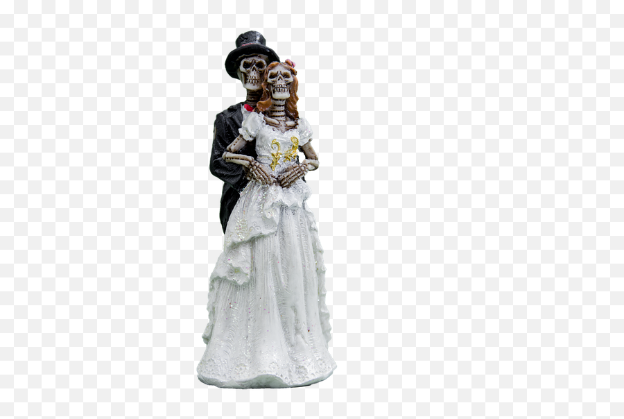 Laminated Poster Gothic Bride And Groom Png Isolated White Skeleton Print 24 X 36 - Groom Skull Png,Bride And Groom Png