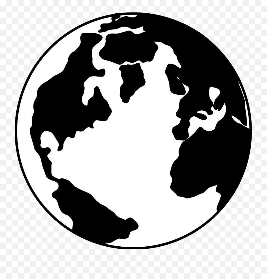 Free World Clip Art Png Download - Globe Clipart Black And White,World Clipart Png