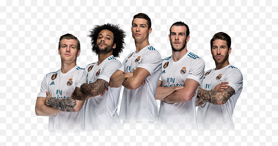 Png Marcelo Kroos Ronaldo Bale Ramos - Real Madrid 2018 Png,Real Png