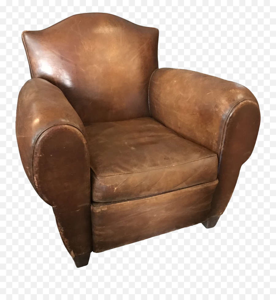 1930u2019s French Mustache Back Club Chairs In Restored Cognac Leather - Club Chair Png,French Mustache Png