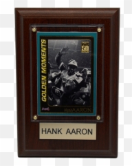 Hank Aaron Atlanta Braves 4 X 6 Baseball Card Plaque Png Logo