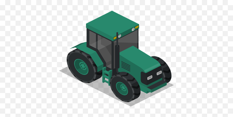Front Vehicle Tractor Farm Rural Icon - Isometric Farm Trucks Png,Tractor Png