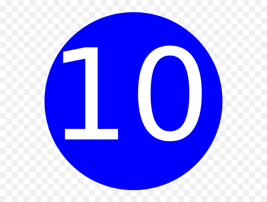 Number 10 Blue Background Clip Art - Vector Dot Png,Number 10 Png