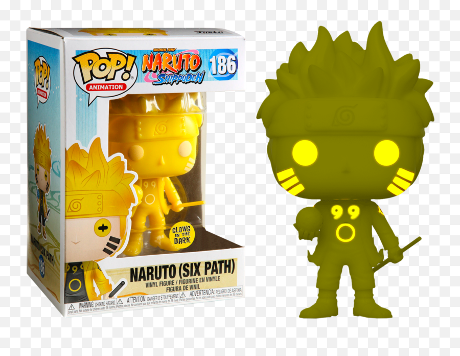 Funko Pop Naruto Shippuden - Naruto Six Path Yellow Glow In The Dark 186 Funko Pop Naruto Six Path Glow Png,Naruto Hokage Png