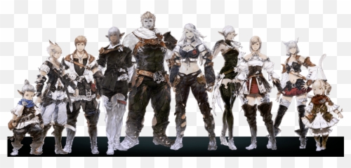 Final Fantasy 15 Logo - Xiv Miqou0027te Cosplay Online Races png