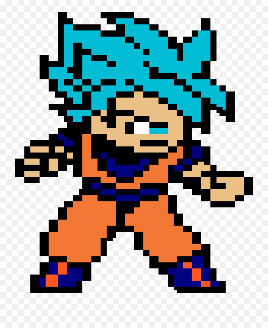 Pixilart - Super Saiyan Blue Goku By Gokublack Goku Retro Png,Black Goku Png