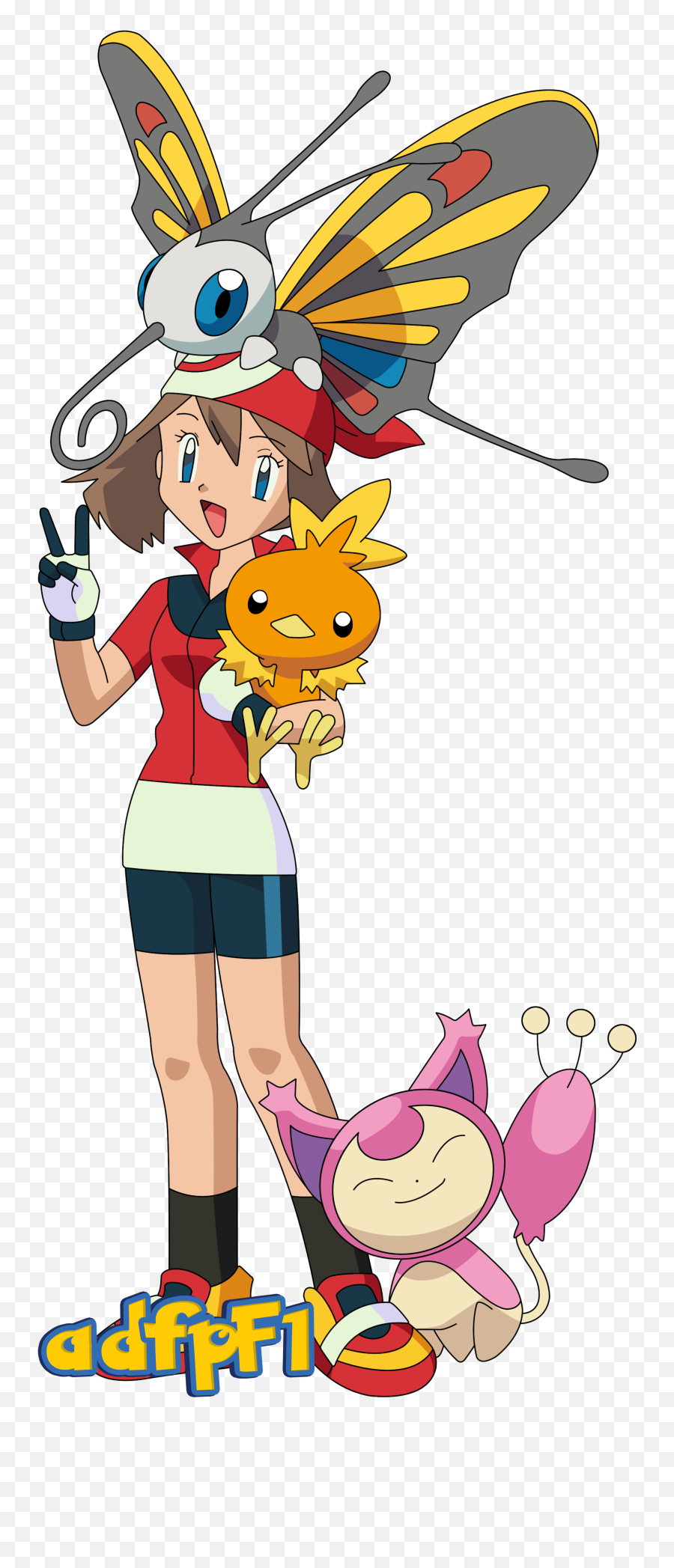 Aura Torchic Beautifly Y Skitty 01 By Adfpf1 - Pokemon Pokemon Johto League Champions Png,Torchic Png