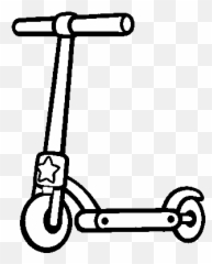 Childrenu0027s Scooter Coloring Page - Coloringcrewcom Desenho Um Patinete png