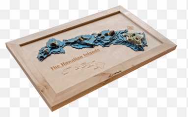 Download Hd Hawaiian Islands 3d Map - Plywood Png,Hawaiian Islands Png