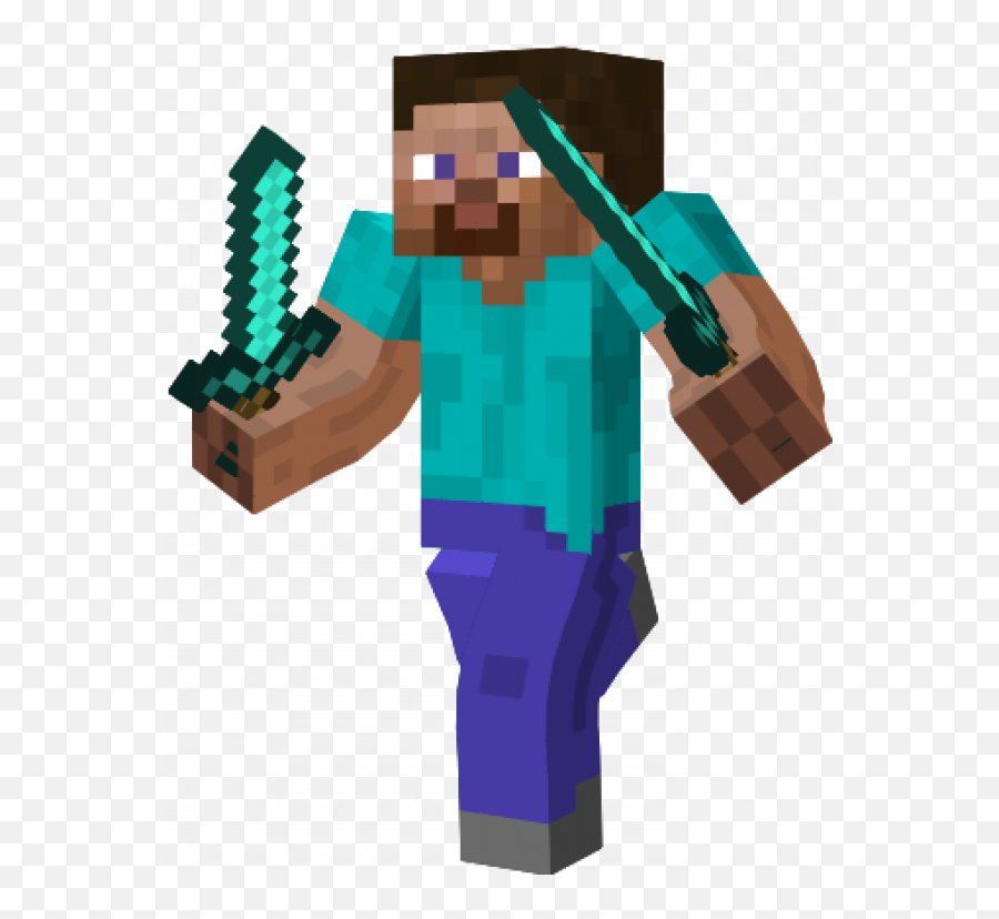 Minecraft The Game Of Future - Minecraft Steve With Diamond Sword Png ...