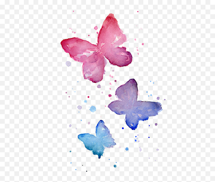 Download Watercolor Butterfly Transparent Background - Full Watercolor Butterfly Transparent Background Png,Butterfly Transparent