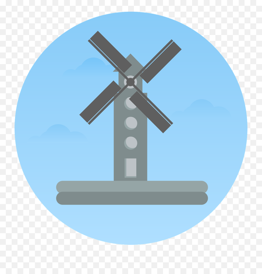 Windmill Clipart Transparent Download - Clipart World Kincir Anginvektor Png,Windmill Icon Vector