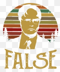 Sunset Retro Dwight Schrute False - Illustration Png,Dwight Schrute Png