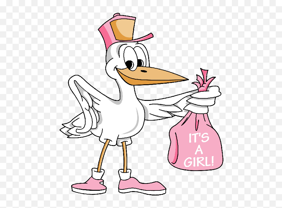 Stork Carrying Baby Girl - Cute Baby Clip Art Baby Clip Stork Carrying Baby Girl Clipart Png,Baby Girl Png