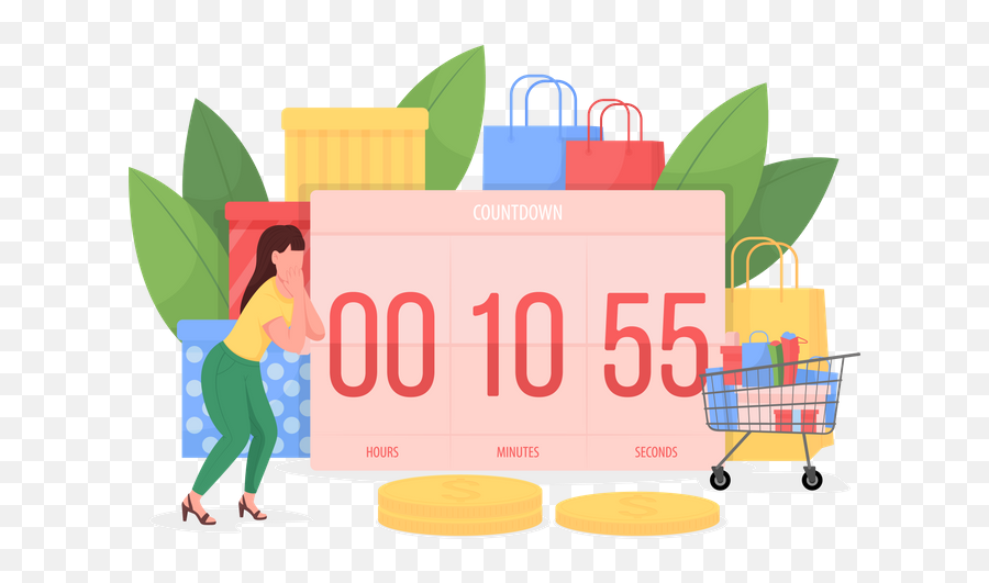 Premium Seasonal Sale Illustration Pack From E - Commerce Countdown Illustration Png,Shopping Icon Pack