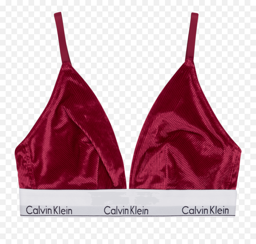 Triangle Bra - Calvin Klein Velvet Bra Red Png,Red Triangle Png