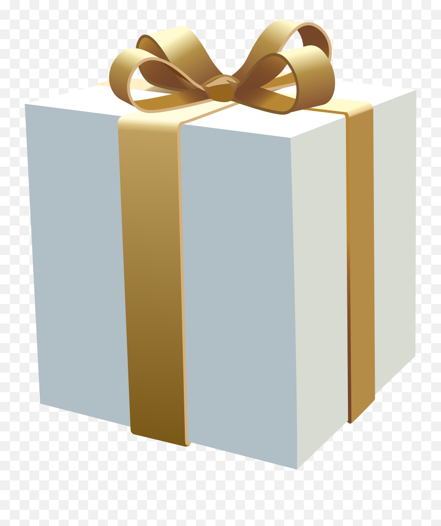 White Present Transparent Png Clipart - Transparent White Gift Box Png,Present Png