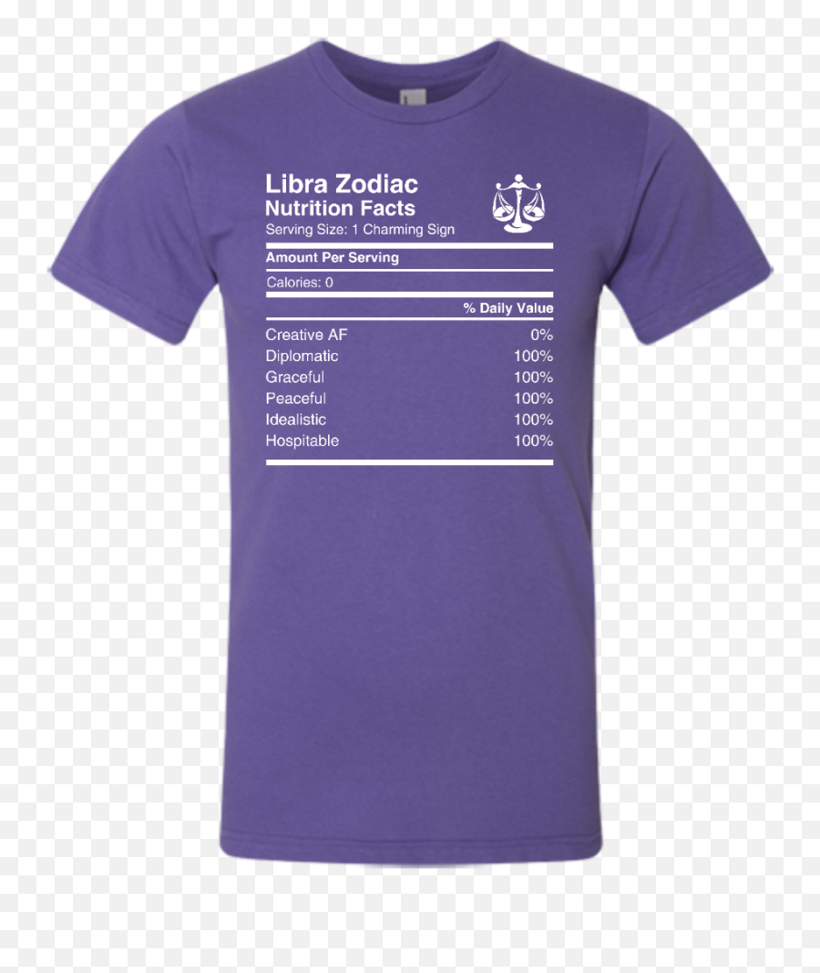 Libra Nutrition Facts - T Shirt Active Shirt Png,Nutrition Facts Png