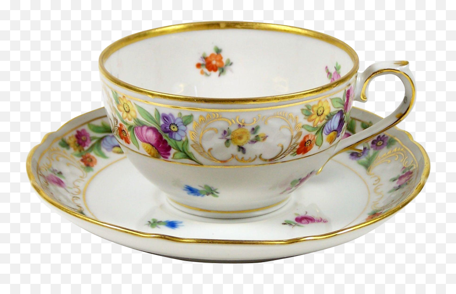 Download Vintage Schumann Tea Cup Dresden Line 6 Oz Png Transparent