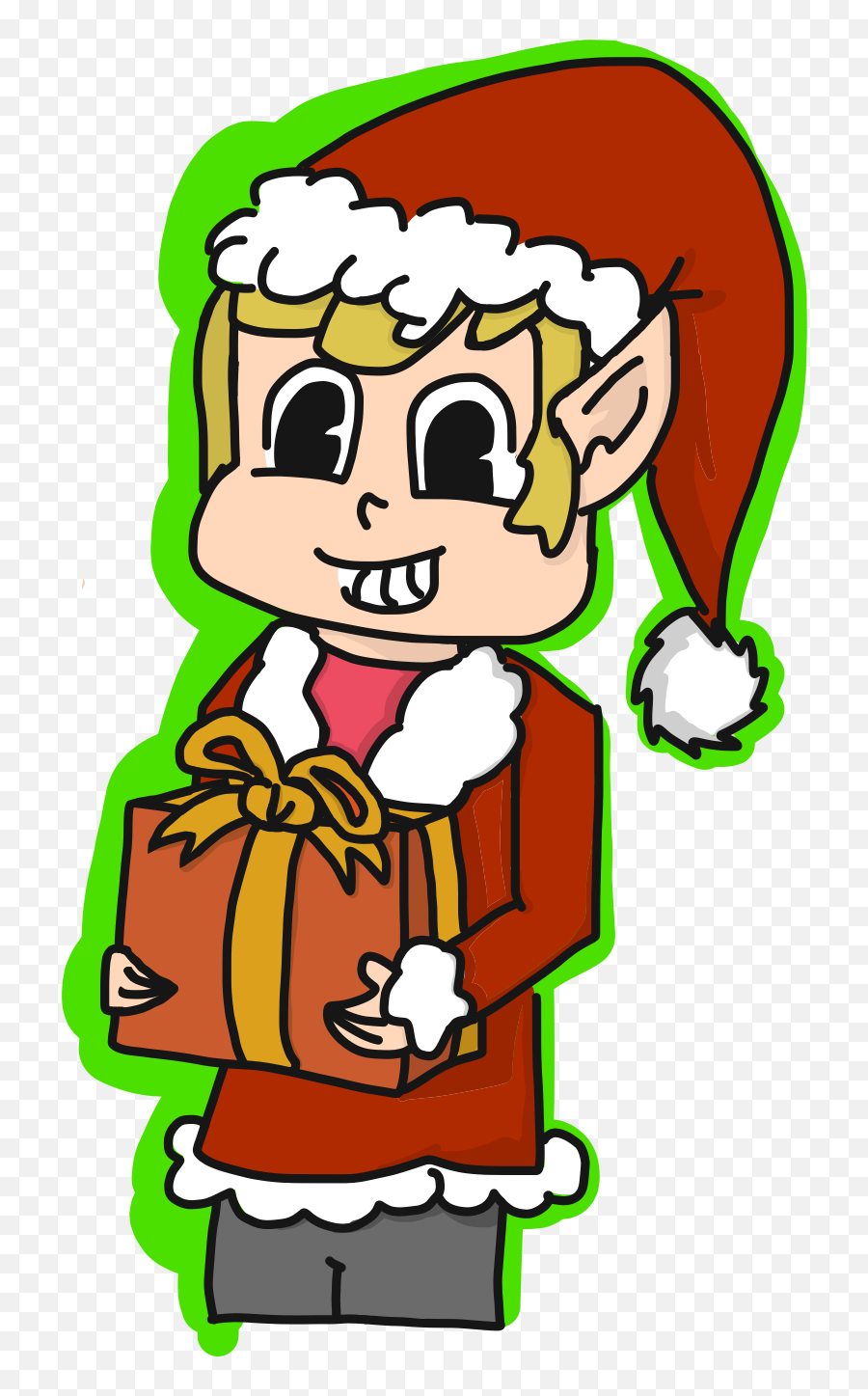 Christmas Link Zelda By Elog3000 - Cartoon Png,Zelda Png