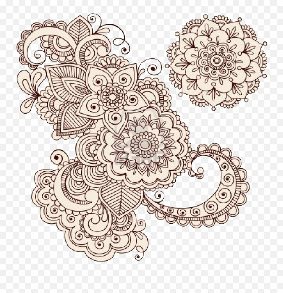 Henna - Floral Ornament Vector Free Download Png,Mandala Vector Png