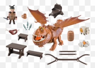 Playmobil - Fishlegs With Meatlug 9460 Playmobil 9460 Png,How To Train Your Dragon Png