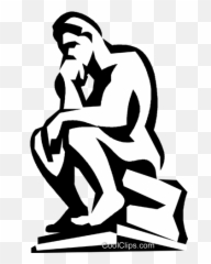 Drawing Png Clipart The Thinker - Clipart The Thinker Png,The Thinker Png