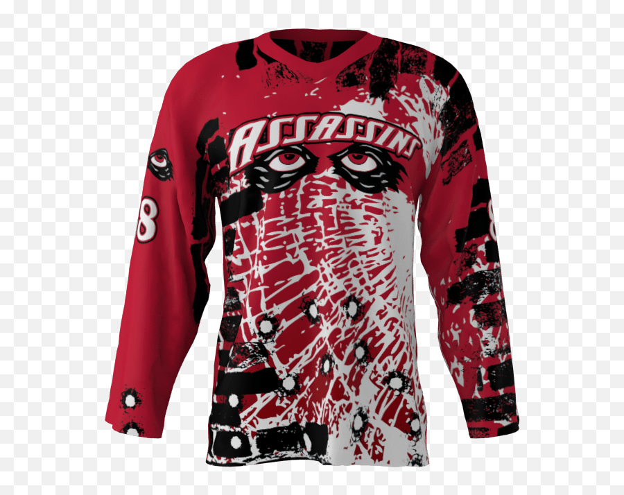 Assassins Red Jersey - Slow Pitch Softball Jersey Design Png,Bullet Hole Glass Png