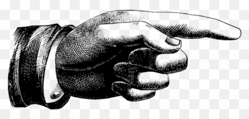 Free Hand Pointing Png Download - Sign