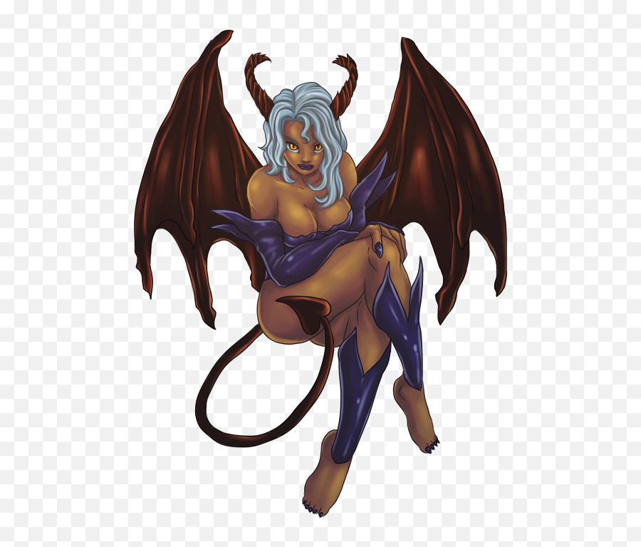 Dark Skin Succubus Found - Dark Skin Anime Figure Png,Succubus Png