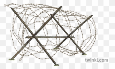 Ww1 Barbed Wire Trenches Ks2 Illustration - Twinkl Ww1 Fence png