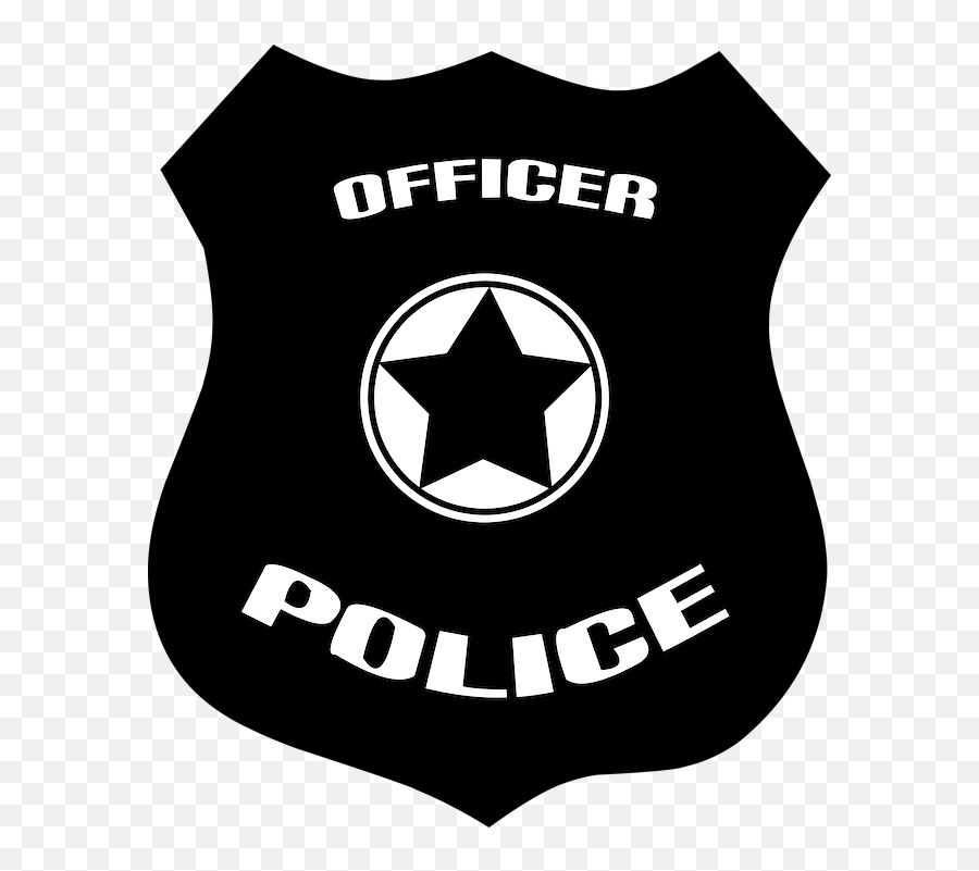 Police Badge Shield Silhouette - Free Vector Graphic On Pixabay Emblem Png,Police Badge Transparent