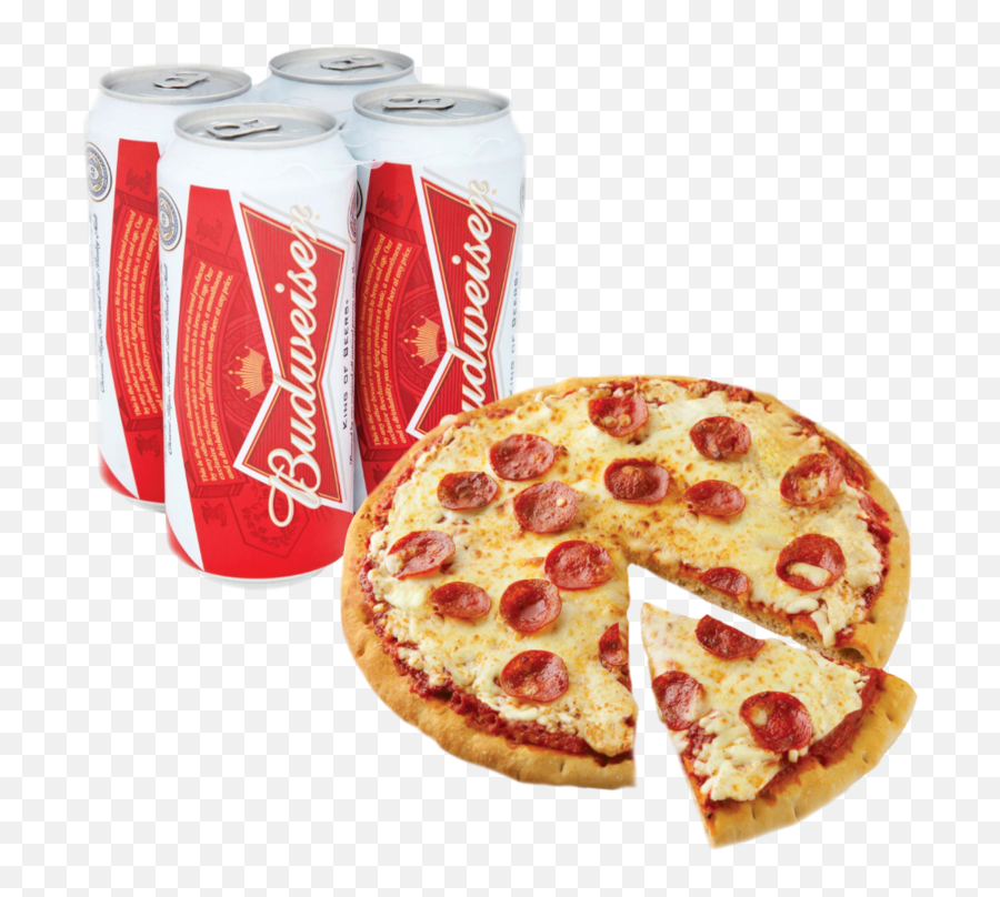 Classic Pizza Budweiser 4 Can Pack - Pizza Coca Cola Png,Budweiser Can Png