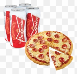 Classic Pizza Budweiser 4 Can Pack - Coca Cola png