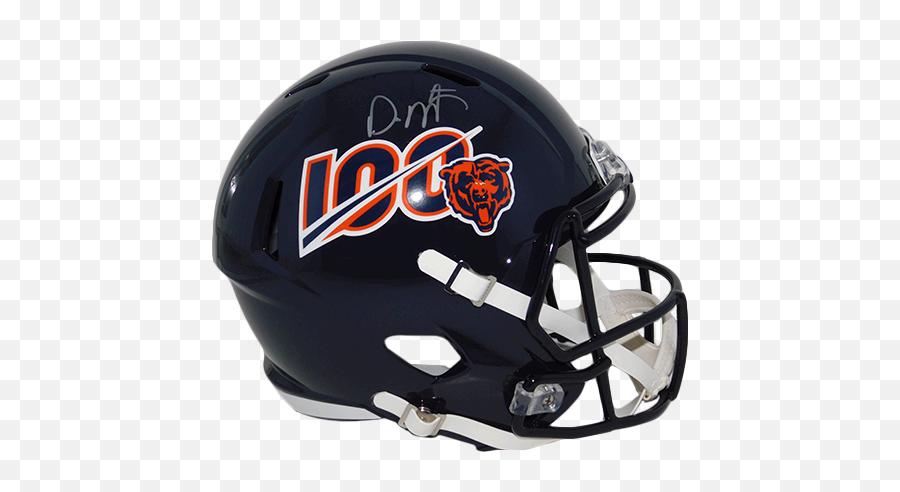 David Montgomery Autographed Chicago Bears Full Size Speed 100th Anniversary Football Helmet Jsa Coa - Chicago Bears Png,Chicago Bears Png