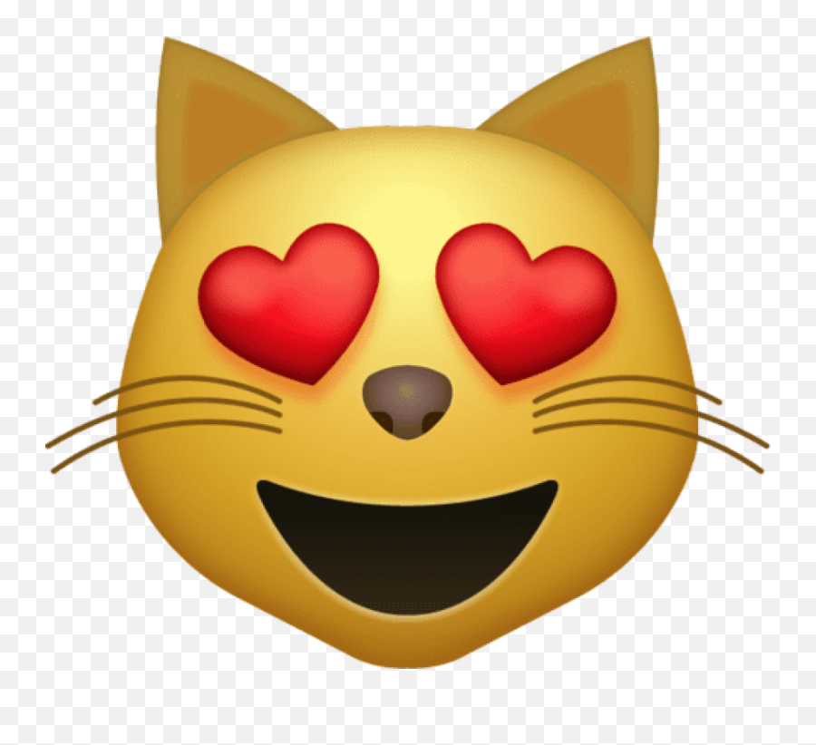 Heart Eyes Cat Emoji Download Iphone Emojis Island - Cat Emoji Png,Heart Emojis Transparent