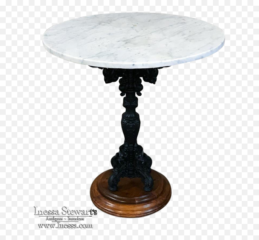 19th Century Cast Iron Marble Top Café - Marble Top Square Cafe Tables Png,Cafe Table Png